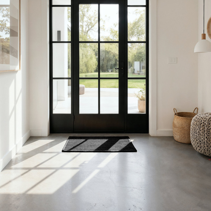 Dørmatte sisal svart 40 x 60 cm 